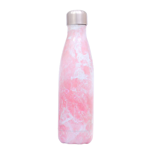 Feldflasche inox marmor rosa