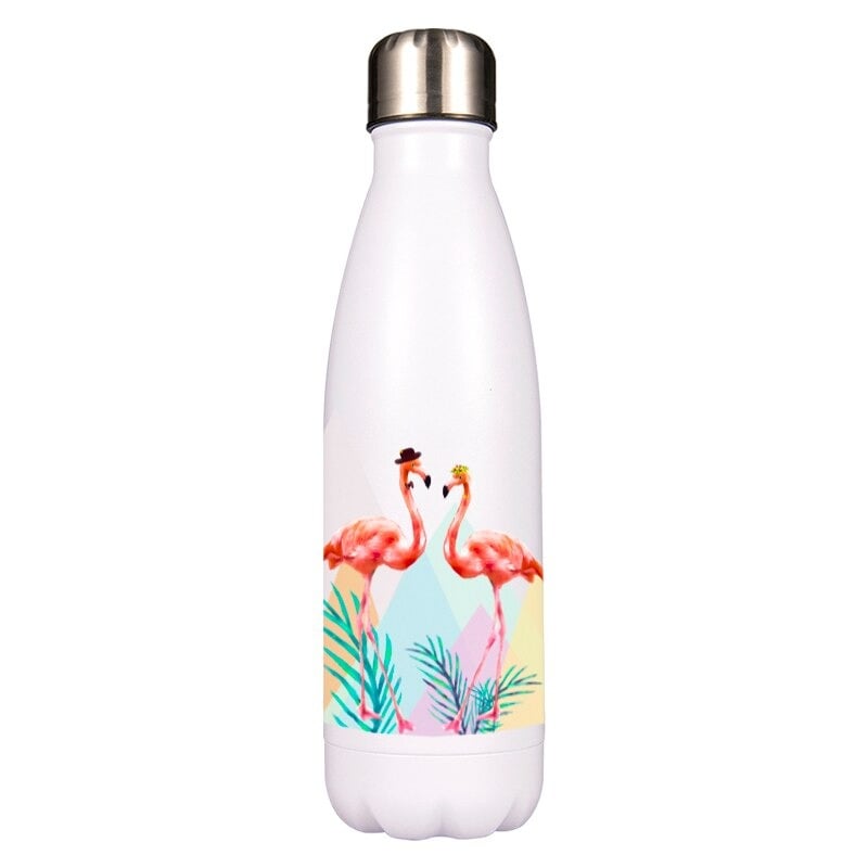 Bouteille isotherme 500 ml flamant rose mariage