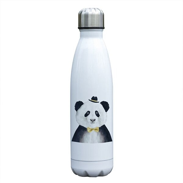 bouteille isotherme au motif panda avec chapeau