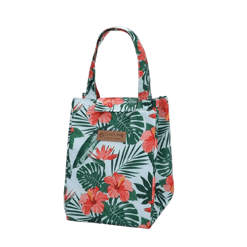 Lunch bag isotherme motif fleur tropicale