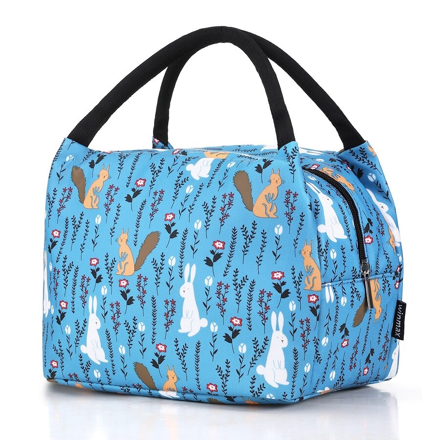 lunch bag isotherm blue flower