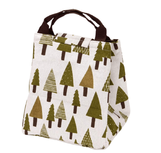 Lunch bag isotherme motif sapin vert