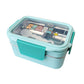 lunch box japonais bento inox bleu
