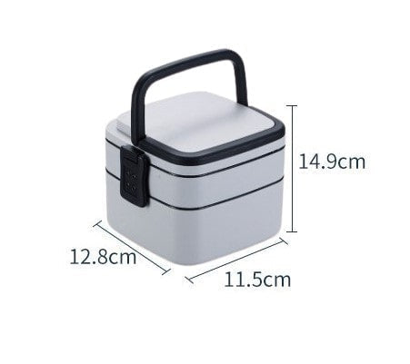 lunchbox bento karree grau dimension