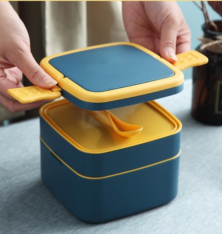 lunchbox bento quadratisch besteck