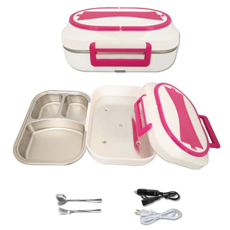 accessoires et composition de la lunch box chauffante rose