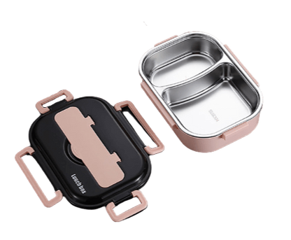 lunch box isotherme inox rose deux compartiments