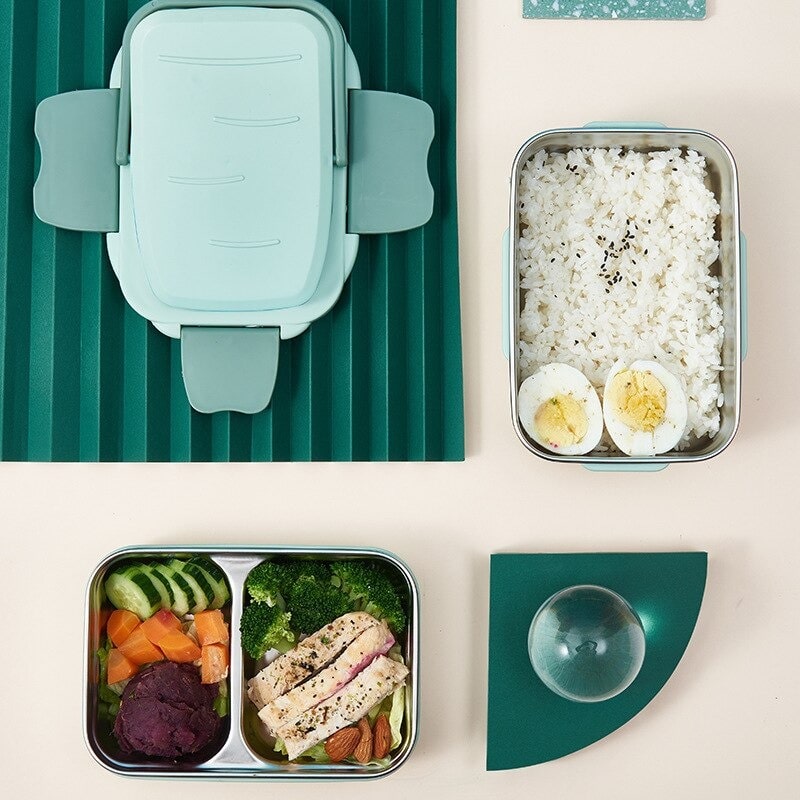 Lunchbox isotherm compartimented mit mahlzeit