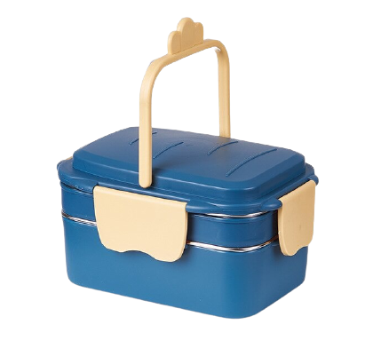 lunchbox kompartimentiert blau