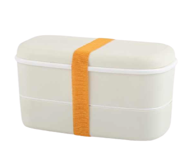 Lunch box isotherme blanche avec deux compartiments
